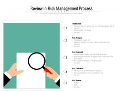 Review in risk management process