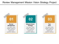 Review management mission vision strategy project priorities vision statements cpb