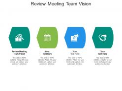 Review meeting team vision ppt powerpoint presentation infographics designs cpb