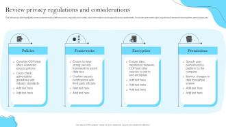 Review Privacy Regulations And Considerations Customer Data Platform Guide MKT SS