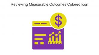 Reviewing Measurable Outcomes Colored Icon In Powerpoint Pptx Png And Editable Eps Format