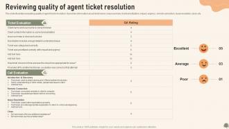 Reviewing Quality Of Agent Ticket Resolution Service Desk Management To Enhance