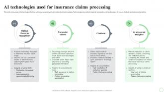 Revolutionizing Finance With AI Trends AI Technologies Used For Insurance Claims Processing AI SS V