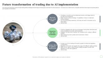 Revolutionizing Finance With AI Trends Future Transformation Of Trading Due To AI Implementation AI SS V