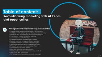 Revolutionizing Marketing With AI Trends And Opportunities AI CD V Professional Adaptable