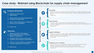 Revolutionizing Supply Chain Case Study Walmart Using Blockchain For Supply Chain BCT SS