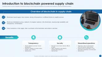 Revolutionizing Supply Chain Using Blockchain Technology BCT CD Professional Pre-designed