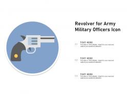 Revolver for army military officers icon