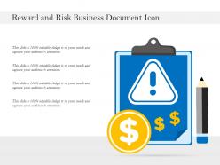 Reward and risk business document icon