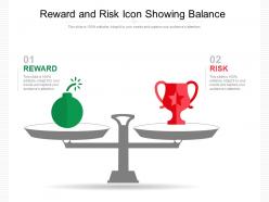 Reward and risk icon showing balance