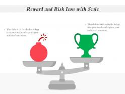 Reward and risk icon with scale