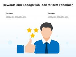 Rewards and recognition icon for best performer