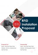 RFID Instalation Proposal Report Sample Example Document