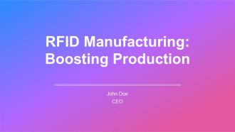 RFID Manufacturing Boosting Production PPT Mockup AT