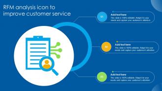 RFM Analysis Icon To Improve Customer Service