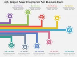 Rg eight staged arrow infographics and business icons flat powerpoint design