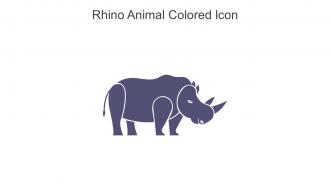 Rhino Animal Colored Icon In Powerpoint Pptx Png And Editable Eps Format