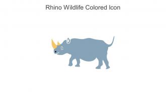 Rhino Wildlife Colored Icon In Powerpoint Pptx Png And Editable Eps Format