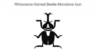 Rhinoceros Horned Beetle Monotone Icon In Powerpoint Pptx Png And Editable Eps Format