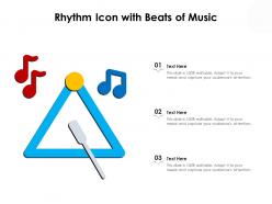 Rhythm icon with beats of music