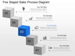 Ri five staged sales process diagram powerpoint template