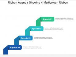 Ribbon agenda showing 4 multicolour ribbon