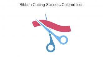 Ribbon Cutting Scissors Colored Icon In Powerpoint Pptx Png And Editable Eps Format
