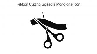 Ribbon Cutting Scissors Monotone Icon In Powerpoint Pptx Png And Editable Eps Format