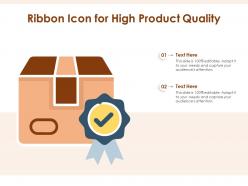Ribbon icon for high product quality