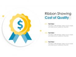 Ribbon showing cost of quality