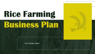 Rice Farming Business Plan Powerpoint Presentation Slides