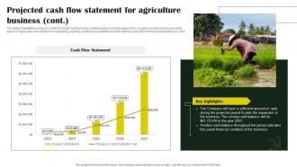 Rice Farming Business Projected Cash Flow Statement For Agriculture Business BP SS Editable Content Ready