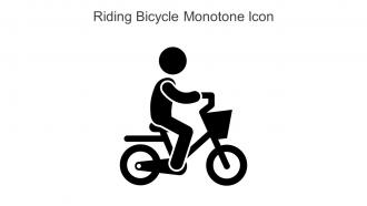 Riding Bicycle Monotone Icon In Powerpoint Pptx Png And Editable Eps Format