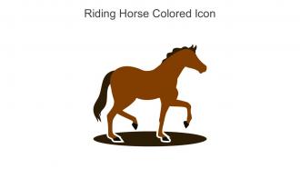 Riding Horse Colored Icon In Powerpoint Pptx Png And Editable Eps Format