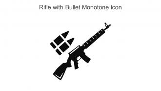 Rifle With Bullet Monotone Icon In Powerpoint Pptx Png And Editable Eps Format