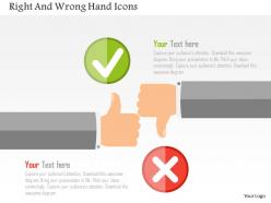 Right and wrong hand icons flat powerpoint design