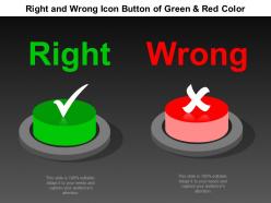 Right and wrong icon button of green and red color