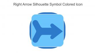 Right Arrow Silhouette Symbol Colored Icon In Powerpoint Pptx Png And Editable Eps Format