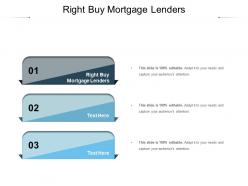 Right buy mortgage lenders ppt powerpoint presentation show brochure cpb