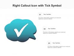 Right callout icon with tick symbol