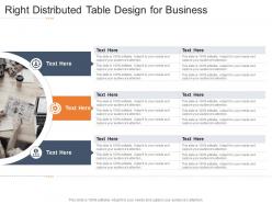 Right distributed table design for business infographic template
