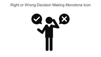 Right Or Wrong Decision Making Monotone Icon In Powerpoint Pptx Png And Editable Eps Format