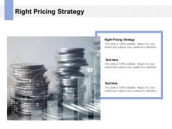 Right pricing strategy ppt powerpoint presentation layouts images cpb