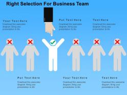 Right selection for business team flat powerpoint design