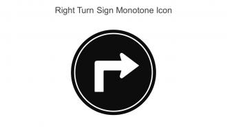 Right Turn Sign Monotone Icon In Powerpoint Pptx Png And Editable Eps Format