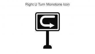 Right U Turn Monotone Icon In Powerpoint Pptx Png And Editable Eps Format