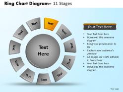 Ring chart diagram 11 stages powerpoint slides and ppt templates 0412