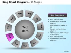 Ring chart diagram 11 stages powerpoint slides and ppt templates 0412