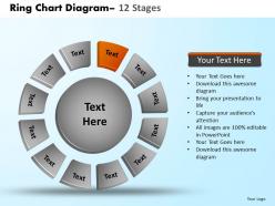 Ring chart diagram 12 stages powerpoint slides and ppt templates 0412