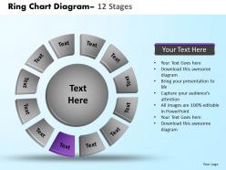 Ring chart diagram 12 stages powerpoint slides and ppt templates 0412